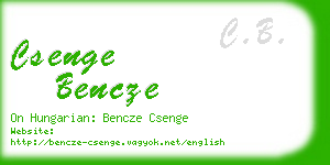 csenge bencze business card
